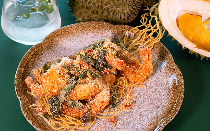 D101 Durian Deep Fried Prawn with Cheddar Cheese