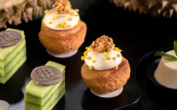 D101 Durian Choux with Popcorn