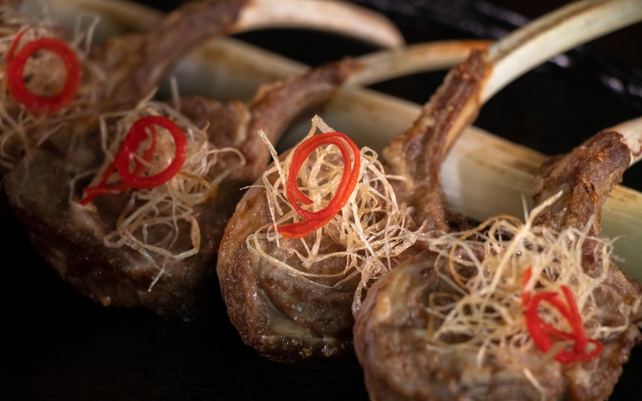 Roasted Australian Lamb Rack with Cumin