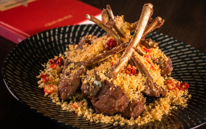 Wok-fried Mongolia Lamb Rack with Dried Chilli and Golden Garlic