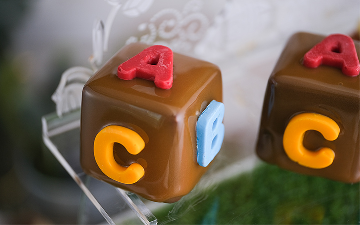 Alphabet Cube Cake