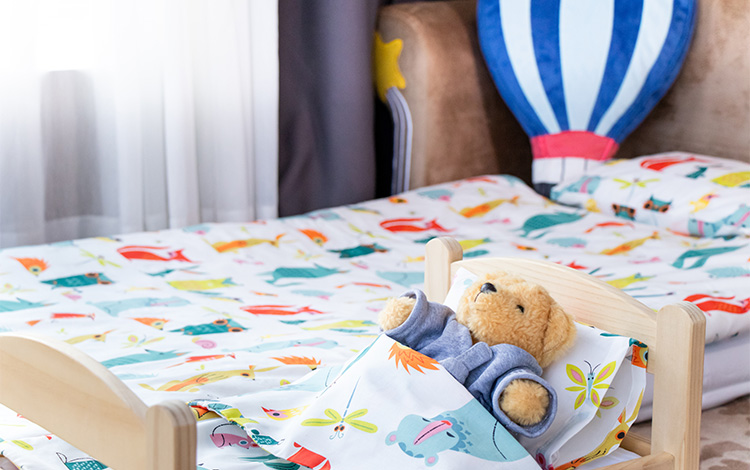 In-suite tent experience with extra bed
