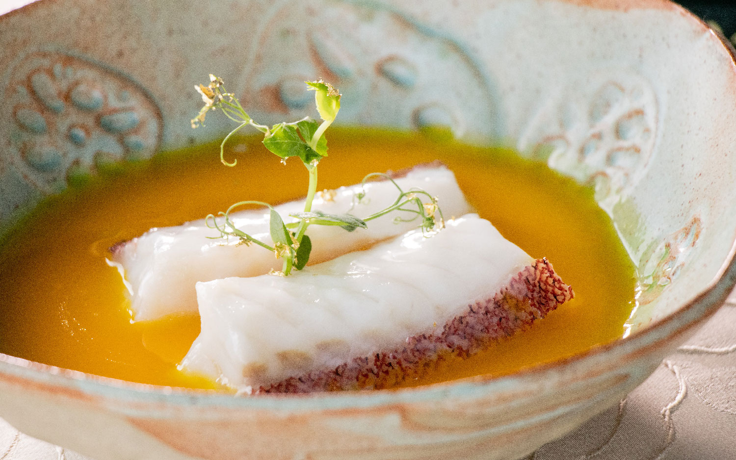 Steamed Garoupa Fillet with Egg White in Superior Chicken Broth