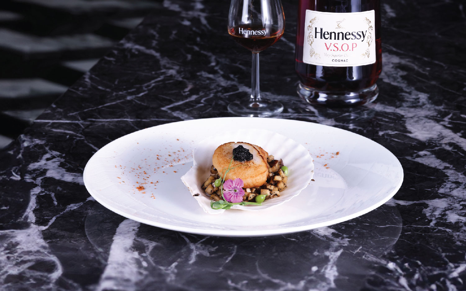 Pan-fried King Scallop with Black Truffle and Wild Mushroom